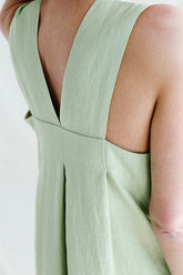 Ärmelloses Maxikleid mit quadratischem Ausschnitt
